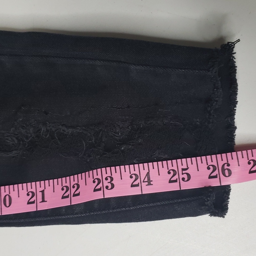 Judy Blue High Rise Skinny Stretch Distressed Black Jeans Size 28 Punk Grunge - Picture 14 of 16